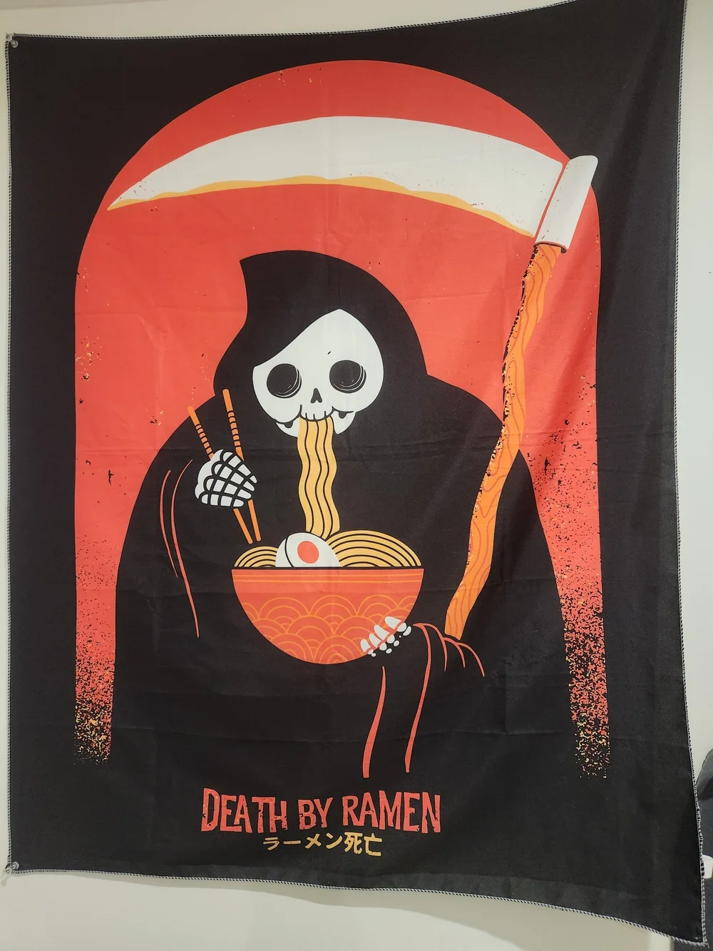 Black & Orange Decorative Wall Tapestry